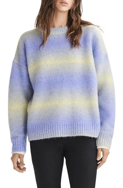 Rag & Bone Holly Crewneck Sweater In Purple Multi