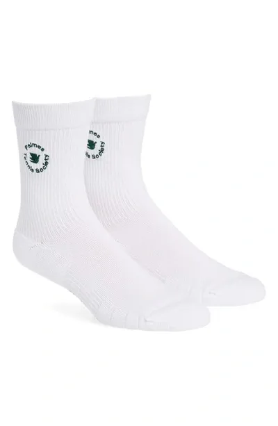 Palmes 2-pack Logo Embroidered Crew Socks In White