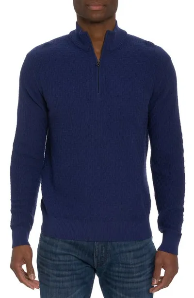 Robert Graham Men's Reisman Quarter-zip Pullover Sweater In Navy