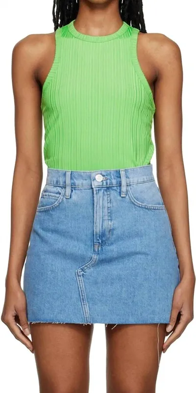 Frame Green Racer Back Tank Top In Multi