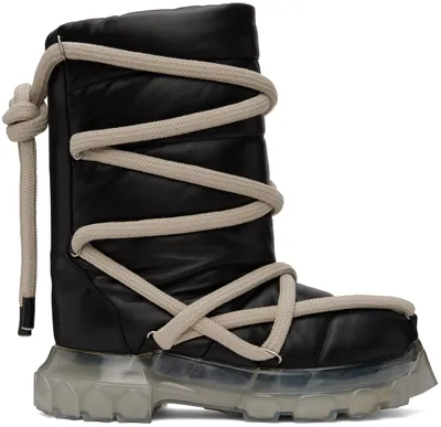 Rick Owens Black Lunar Tractor Boots