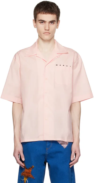 Marni Cotton Poplin Bowling Shirt In Multicolor