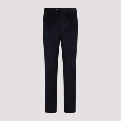 Etro Cotton Pants In Blu