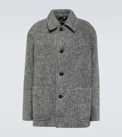 Dries Van Noten Single-breasted Coat In Grey