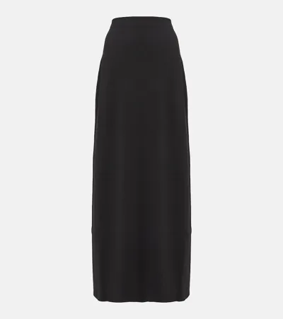 The Row Colt Column Wool Skirt In Black