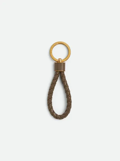 Bottega Veneta Braided Keyring In Brown