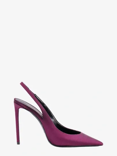 Saint Laurent Zoe Slingback In Purple