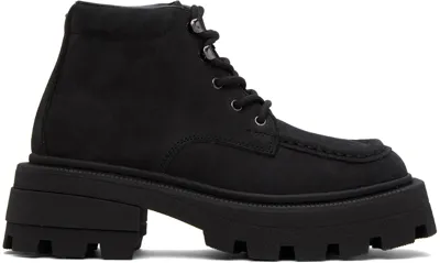 Eytys Black Tribeca Boots In Nubuck Black