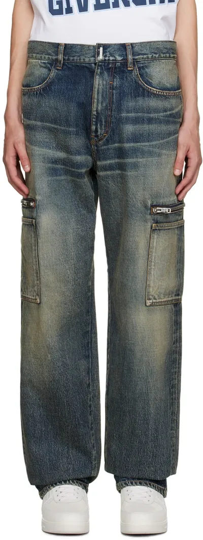 Givenchy Blue Zip Jeans