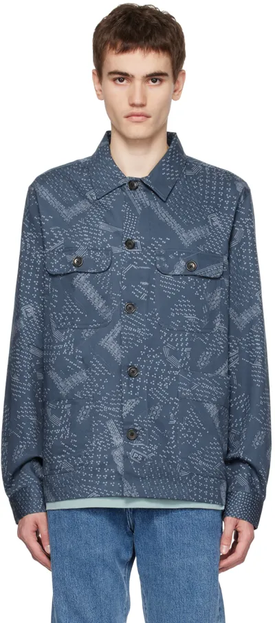 Ps By Paul Smith Blue Bandana Jacket