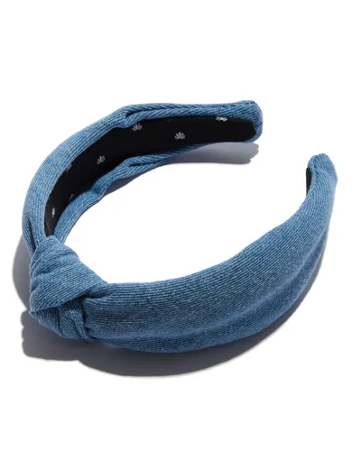 Lele Sadoughi Denim Knotted Headband