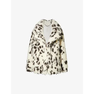 Stella Mccartney Appaloosa Print Teddy Jacket In Cream