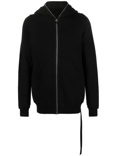 Rick Owens Drkshdw Long-sleeve Zip-up Cotton Hoodie In Black