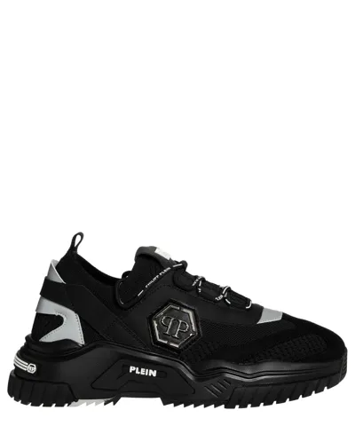 Pre-owned Philipp Plein Sneaker Herren Predator Aaas-usc0096-pte003n_02 Black Schwarz