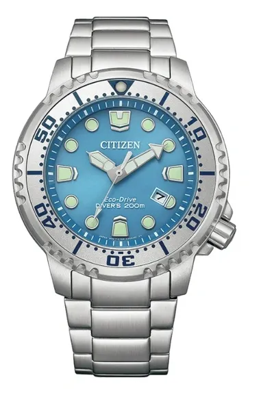 Citizen Eco-drive Men's Promaster Dive Stainless Steel Bracelet Watch 44mm In Blue