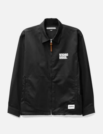 Neighborhood Zip Work Jacket In Black