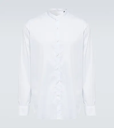 Giorgio Armani Cotton-blend Shirt In White