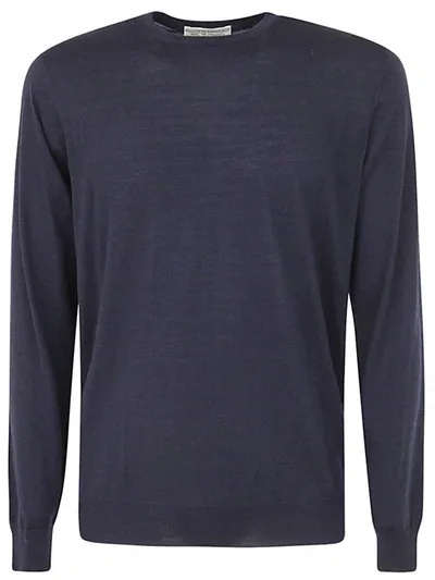 Filippo De Laurentiis Round Neck Pullover In Blue