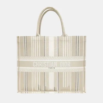 Pre-owned Dior Book Tote 42 Bag In Beige