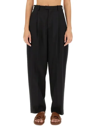 Marni Wide Leg Trousers In Black