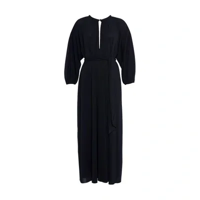 Eres Adela Belted Maxi Dress In Noir