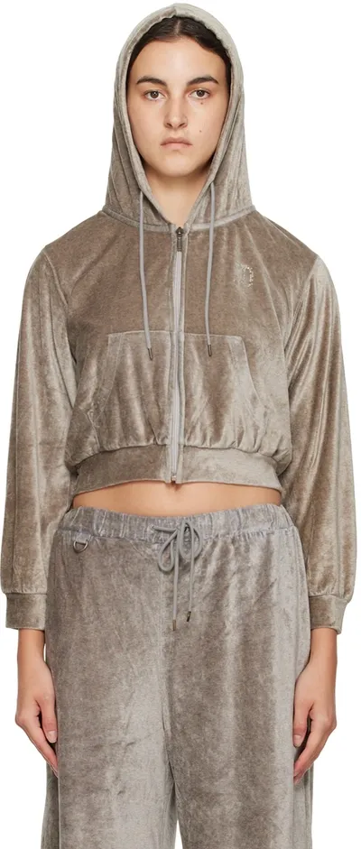 Doublet Gray Crystal-cut Jacket In Grey