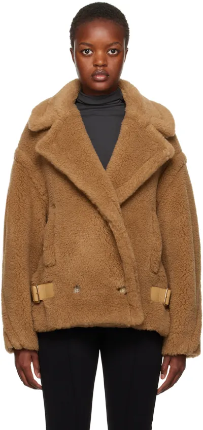 Max Mara Brown Davy Jacket In Camel