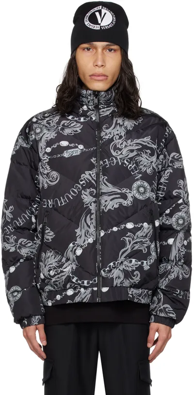 Versace Jeans Couture Black Reversible Down Jacket