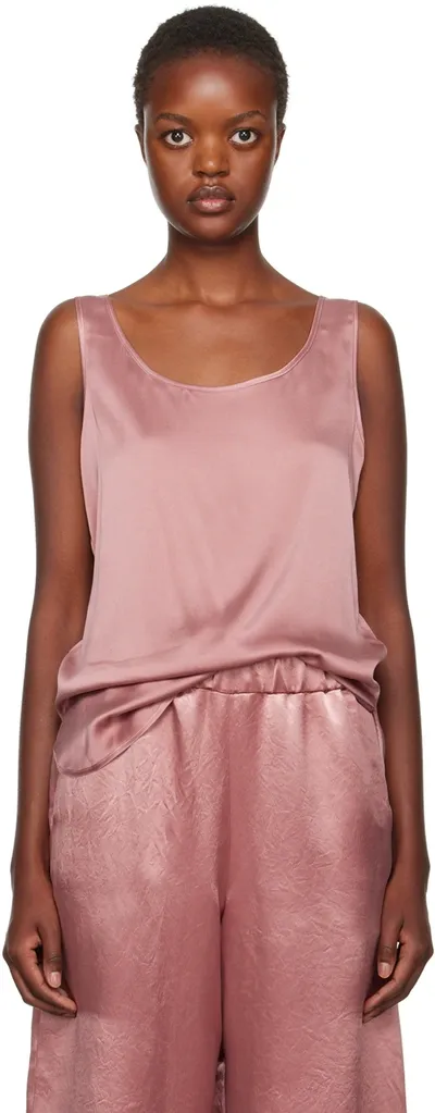 Max Mara Pink Pan Tank Top In 066 Pink