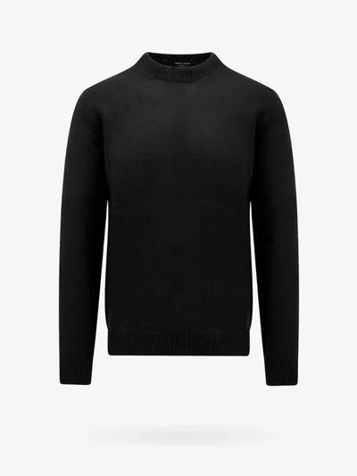 Roberto Collina Roundneck Knit Sweater In Black