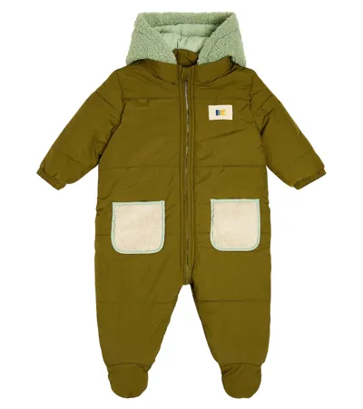 Bobo Choses Baby Hooded Onesie In 310 Green