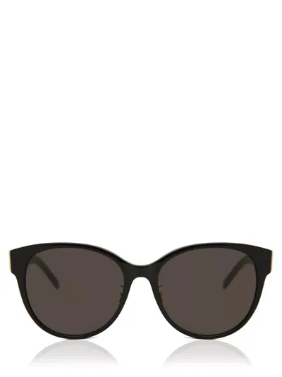 Saint Laurent Eyewear Round Frame Sunglasses In Black