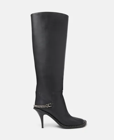 Stella Mccartney Ryder Knee-high Stiletto Boots In Black