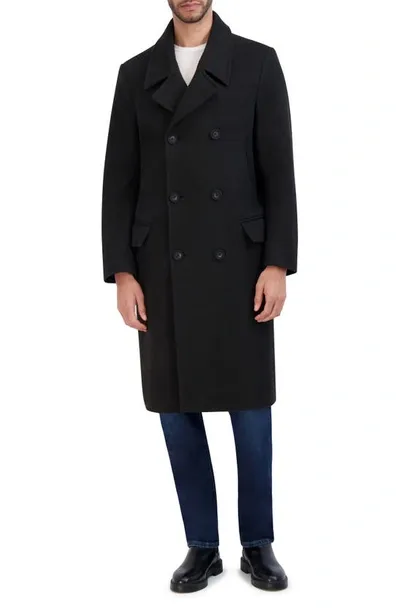 Cole Haan Stretch Longline Peacoat In Black