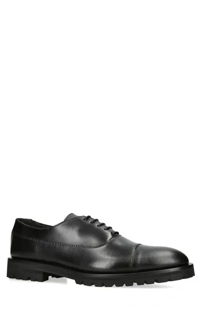 Kurt Geiger London Mens Black Hunter Oxford Lace-up Leather Shoes In Dark Brown