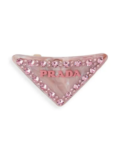 Prada Plexiglass Hair Clip In Pink