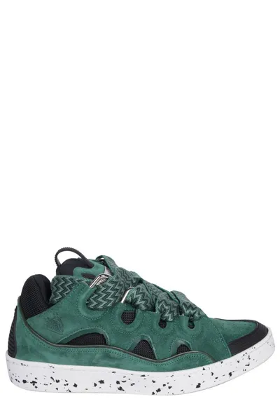 Lanvin Curb Sneakers In Green