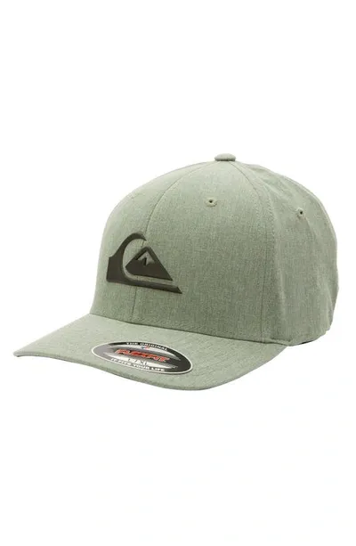 Quiksilver Amped Logo Baseball Cap In Laurel Wreath Hthr