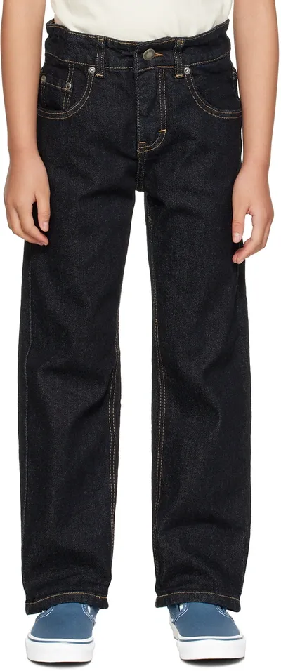 Molo Kids' Andy Straight Jeans In Washed Indigo