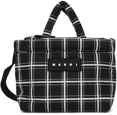 Marni Black Check Tote