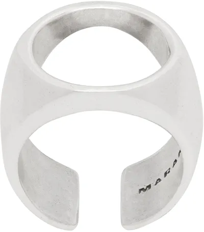 Isabel Marant Silver Cutout Ring In 08si Silver