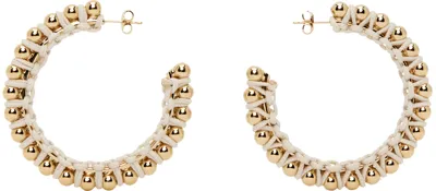 Isabel Marant Gold & Beige Bonni Earrings In 23ec Ecru