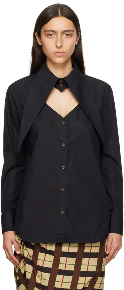 Vivienne Westwood Heart Shirt In Black