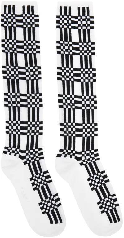 Marni Check-pattern Ankle Socks In Multicolor