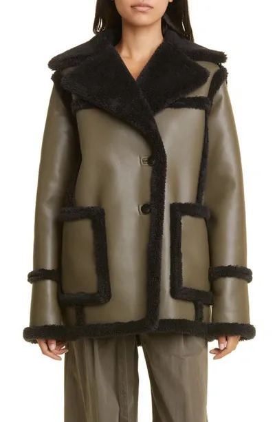 Proenza Schouler Faux Shearling-lined Jacket In 394 Wood/black