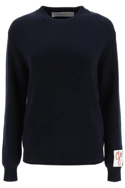 Golden Goose Regular Knit Sweater In Blue