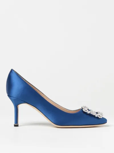 Manolo Blahnik Court Shoes  Woman In Electric Blue