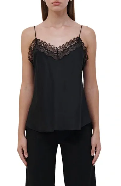 Simkhai Erika Stretch Silk Camisole In Lace On Top