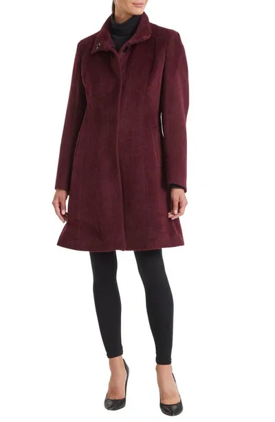 Sofia Cashmere Alpaca Snap Button Coat In 601brd