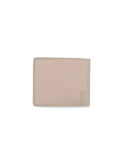 Saint Laurent "tiny Cassandre East/west" Wallet In White